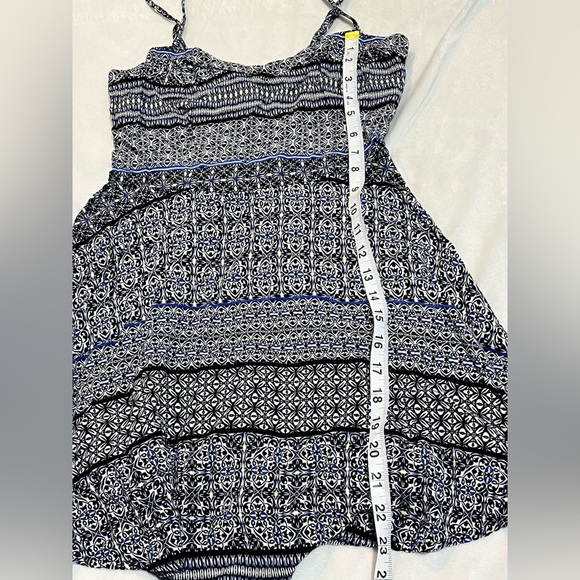 Aeropostale Lightweight Blue and Black Patterned Women's Mini Dress Size Small - Picture 5 of 12